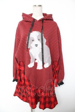 画像1: Candy Stripper / PUPPY HOODIE ONE-PIECE 2 赤 Y-26-01-07-152-PU-OP-SZ-ZY