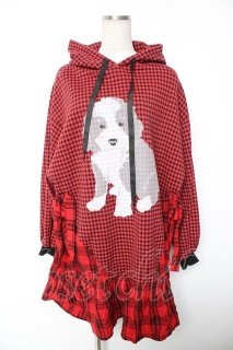 Candy Stripper / PUPPY HOODIE ONE-PIECE 2 赤 Y-26-01-07-152-PU-OP