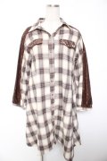 axes femme / チェックイレヘムシャツチュニ M 生成り Y-26-01-07-153-AX-OP-SZ-ZY