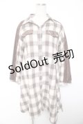 axes femme / チェックイレヘムシャツチュニ M 生成り Y-26-01-07-153-AX-OP-SZ-ZI