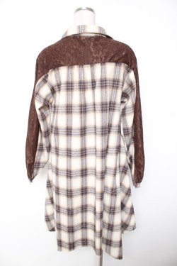 画像2: axes femme / チェックイレヘムシャツチュニ M 生成り Y-26-01-07-153-AX-OP-SZ-ZY