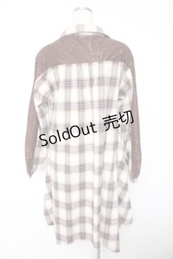 画像2: axes femme / チェックイレヘムシャツチュニ M 生成り Y-26-01-07-153-AX-OP-SZ-ZI