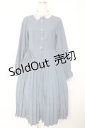 m petit by misako / AM*レースエリプリーツワンピース M 中青 Y-26-01-07-156-LO-OP-SZ-ZY