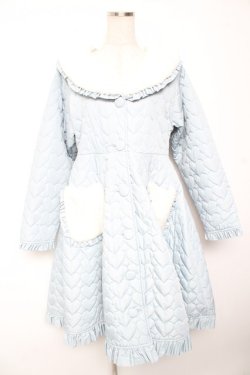 画像1: axes femme kawaii / ハートキルティングコート M サックス Y-26-01-07-159-AX-CO-SZ-ZY