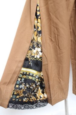 画像4: axes femme / スカーフ柄切替ワイドパンツ M ベージュ Y-26-01-07-164-AX-PA-SZ-ZY