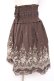 画像2: axes femme / ハイウエスト刺繍スカート M 茶 Y-26-01-07-168-AX-SK-SZ-ZY (2)
