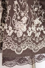 画像6: axes femme / ハイウエスト刺繍スカート M 茶 Y-26-01-07-168-AX-SK-SZ-ZI (6)