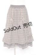 axes femme / チェック柄ミディスカート M 茶 Y-26-01-07-170-AX-SK-SZ-ZS
