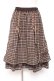 画像1: axes femme / チェック柄ミディスカート M 茶 Y-26-01-07-170-AX-SK-SZ-ZY (1)