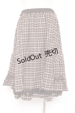 画像3: axes femme / チェック柄ミディスカート M 茶 Y-26-01-07-170-AX-SK-SZ-ZS