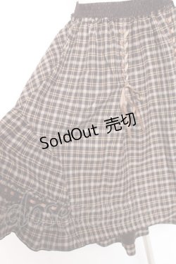 画像4: axes femme / チェック柄ミディスカート M 茶 Y-26-01-07-170-AX-SK-SZ-ZS