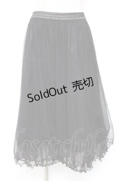 画像1: axes femme / チュールミディスカート M 黒 Y-26-01-07-172-AX-SK-SZ-ZY