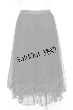 画像2: axes femme / チュールミディスカート M 黒 Y-26-01-07-172-AX-SK-SZ-ZY