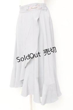 画像2: axes femme POETIQUE / ラッフルフリルラップ風スカート M ブルーグレー Y-26-01-07-175-AX-SK-SZ-ZY