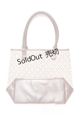 画像2: axes femme / 異素材コンビトートバッグ  ベージュ Y-26-01-07-022-AX-BG-SZ-ZY