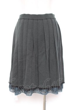 画像2: axes femme / ニットプリーツスカート M グリーン Y-26-01-07-177-AX-SK-SZ-ZY