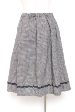 画像2: axes femme / ダブル釦サイドプリーツスカート M 紺 Y-26-01-07-179-AX-SK-SZ-ZY