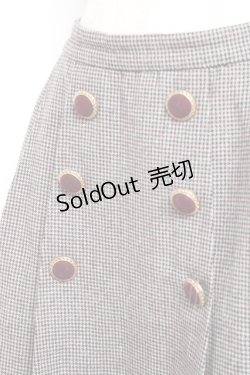 画像3: axes femme / ダブル釦サイドプリーツスカート M ワイン Y-26-01-07-180-AX-SK-SZ-ZI