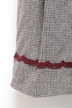 画像4: axes femme / ダブル釦サイドプリーツスカート M ワイン Y-26-01-07-180-AX-SK-SZ-ZY