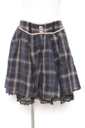 axes femme / チェック柄スカート M 紺 Y-26-01-07-181-AX-SK-SZ-ZY