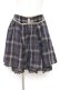 画像1: axes femme / チェック柄スカート M 紺 Y-26-01-07-181-AX-SK-SZ-ZY (1)