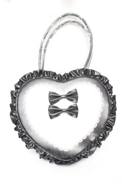 画像1: axes femme kawaii / 推し活ハートバッグ  黒 Y-26-01-07-023-AX-BG-SZ-ZY