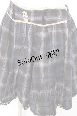 画像3: axes femme / チェック柄スカート M 紺 Y-26-01-07-181-AX-SK-SZ-ZS