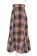 画像1: natural couture / ビッグチェックハイウエストマーメイドスカート M ブラウン Y-26-01-07-182-LO-SK-SZ-ZY (1)