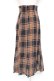 画像3: natural couture / ビッグチェックハイウエストマーメイドスカート M ブラウン Y-26-01-07-182-LO-SK-SZ-ZY (3)