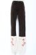 画像1: axes femme / 裾ファー刺繍入りパンツ  茶 Y-26-01-07-184-AX-PA-SZ-ZY (1)