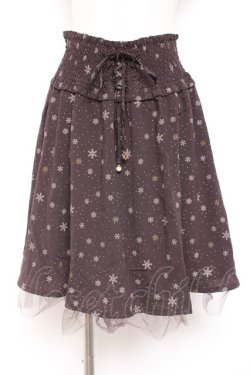 画像1: axes femme POETIQUE / 雪の結晶スカート M 茶 Y-26-01-07-185-AX-SK-SZ-ZY