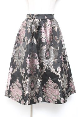 画像1: axes femme / ジャガードスカート M 黒 Y-26-01-07-189-AX-SK-SZ-ZY