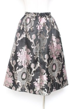 画像2: axes femme / ジャガードスカート M 黒 Y-26-01-07-189-AX-SK-SZ-ZY