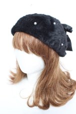 画像2: Lovely Tency / 眞白ありすコラボ リボンベレー帽  ピンク Y-26-01-07-027-LO-AC-SZ-ZTK008 (2)