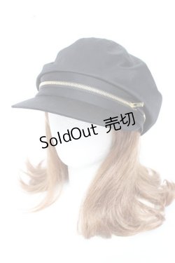 画像1: CA4LA / 変形キャスケット  黒 Y-26-01-07-029-PU-AC-SZ-ZY