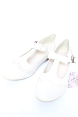 画像1: m petit by misako / AMPUリボンストラップパンプス M 中白 Y-26-01-07-033-LO-SH-SZ-ZY