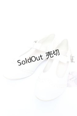 画像1: m petit by misako / AMPUリボンストラップパンプス M 中白 Y-26-01-07-033-LO-SH-SZ-ZY