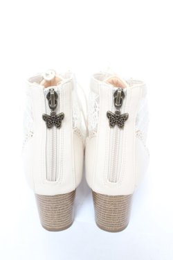 画像3: axes femme / チュールレースアップブーツ M 生成り Y-26-01-07-035-AX-SH-SZ-ZY
