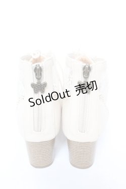 画像3: axes femme / チュールレースアップブーツ M 生成り Y-26-01-07-035-AX-SH-SZ-ZY