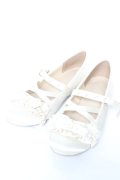 Lovely Tency / 眞白ありすコラボ/パールフリル付きパンプス L 生成り Y-26-01-07-036-LO-SH-SZ-ZY