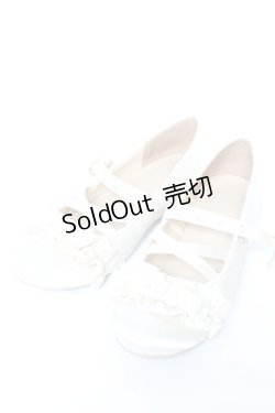 画像1: Lovely Tency / 眞白ありすコラボ/パールフリル付きパンプス L 生成り Y-26-01-07-036-LO-SH-SZ-ZY