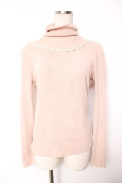 画像1: axes femme / パール使いリブタートル M アワピンク Y-26-01-07-037-AX-TO-SZ-ZY