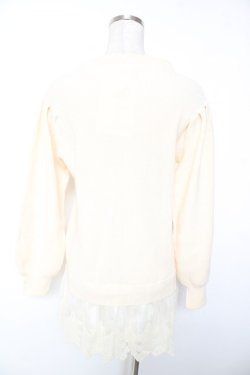 画像2: axes femme / 裾レースハイネックニット M 生成り Y-26-01-07-038-AX-TO-SZ-ZY