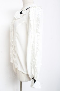 画像2: axes femme kawaii / ハロウィンナイト刺繍ブラウス M 白 Y-26-01-09-030-AX-BL-SZ-ZY