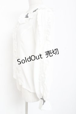 画像2: axes femme Kawaii / ハロウィンナイト刺繍ブラウス M 白 Y-26-01-09-030-AX-BL-SZ-ZS