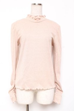 画像1: axes femme / 2WAYラメリブプルオーバー F ピンク Y-26-01-09-033-AX-TO-SZ-ZY