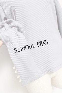 画像3: axes femme POETIQUE / ボリューム袖リブカット M サックス Y-26-01-09-035-AX-TO-SZ-ZS