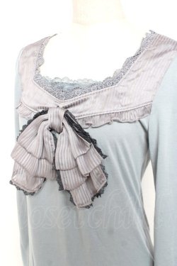 画像3: axes femme / 取り外しBIGリボンインナートップス M サックス Y-26-01-09-037-AX-TO-SZ-ZY