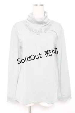 画像1: axes femme / ローズレースハイネックインナーカットソー L ミント Y-26-01-09-038-AX-TO-SZ-ZI