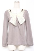 axes femme / BIGレースリボンプルオーバー M グレー Y-26-01-09-040-AX-TO-SZ-ZY